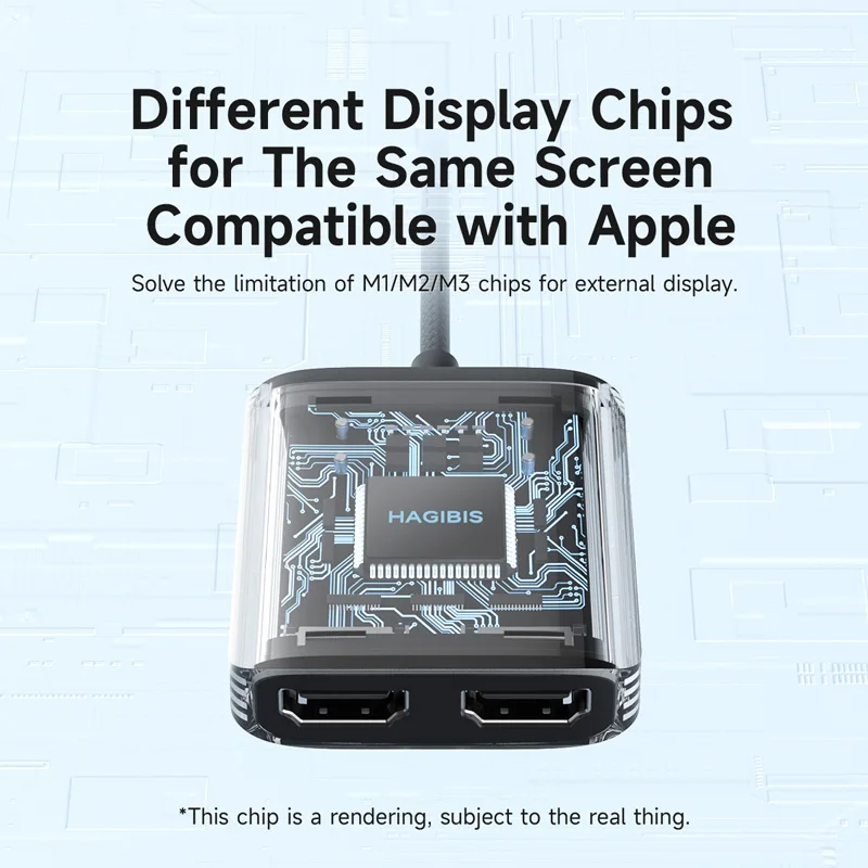 Hagibis-Adaptador Compatible con USB-A/C a HDMI, convertidor de Monitor Dual MST, pantalla Triple Compatible con ordenador portátil M1/M2/M3 Windows Mac - imagen 5