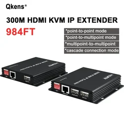 Extensor HDMI KVM IP sobre Cat6 hasta 300 m 1 Transmisor Varios Receptores