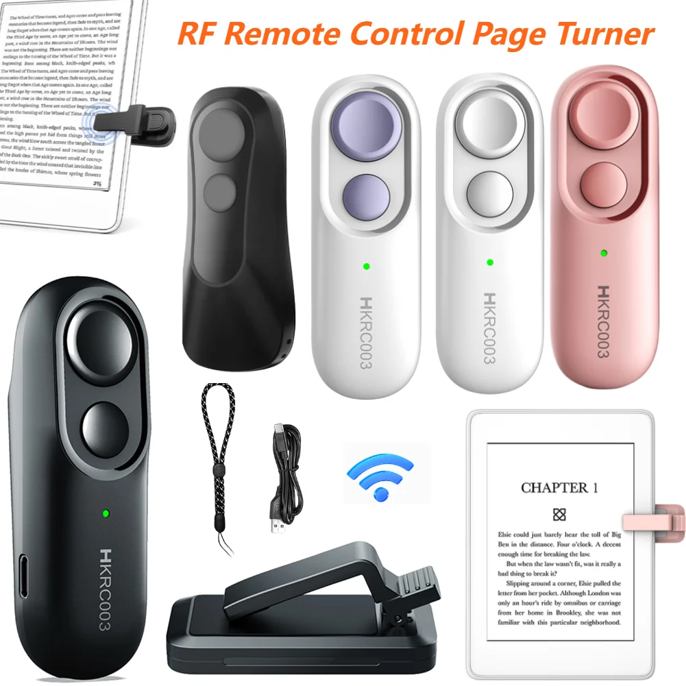 Cámara Grabación de vídeo Disparadores remotos Clicker Turner de página Turner de página remoto para Kindle Paperwhite Oasis EReaders Kobo