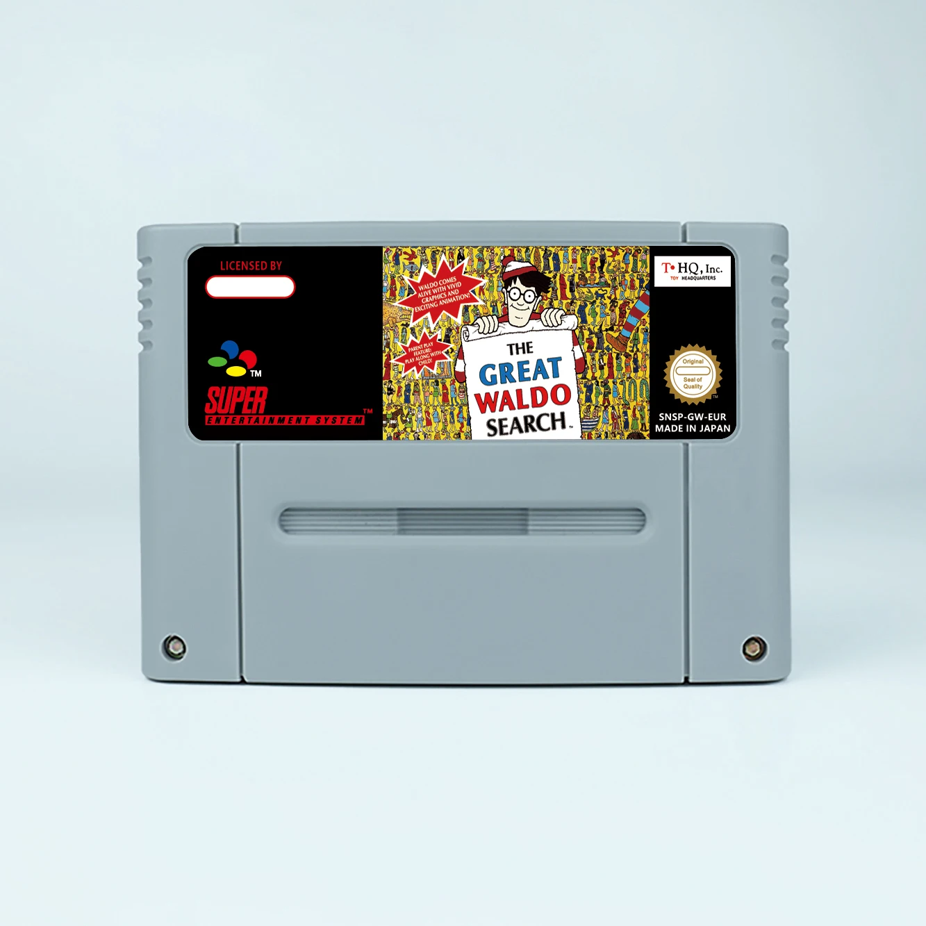 Gran búsqueda Waldo, el juego de acción para la tarjeta de juego SNES de 16 bits para la versión EUR PAL, consola de videojuegos SNES para Nintendo