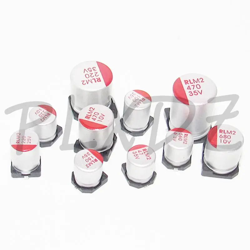 10 Uds 16V 25V 35V 50V 63V 100V 10V 6,3 V SMD condensador electrolítico de estado sólido 22UF 47UF 100UF 220UF 330UF 470UF 560 820 1000UF - imagen 3