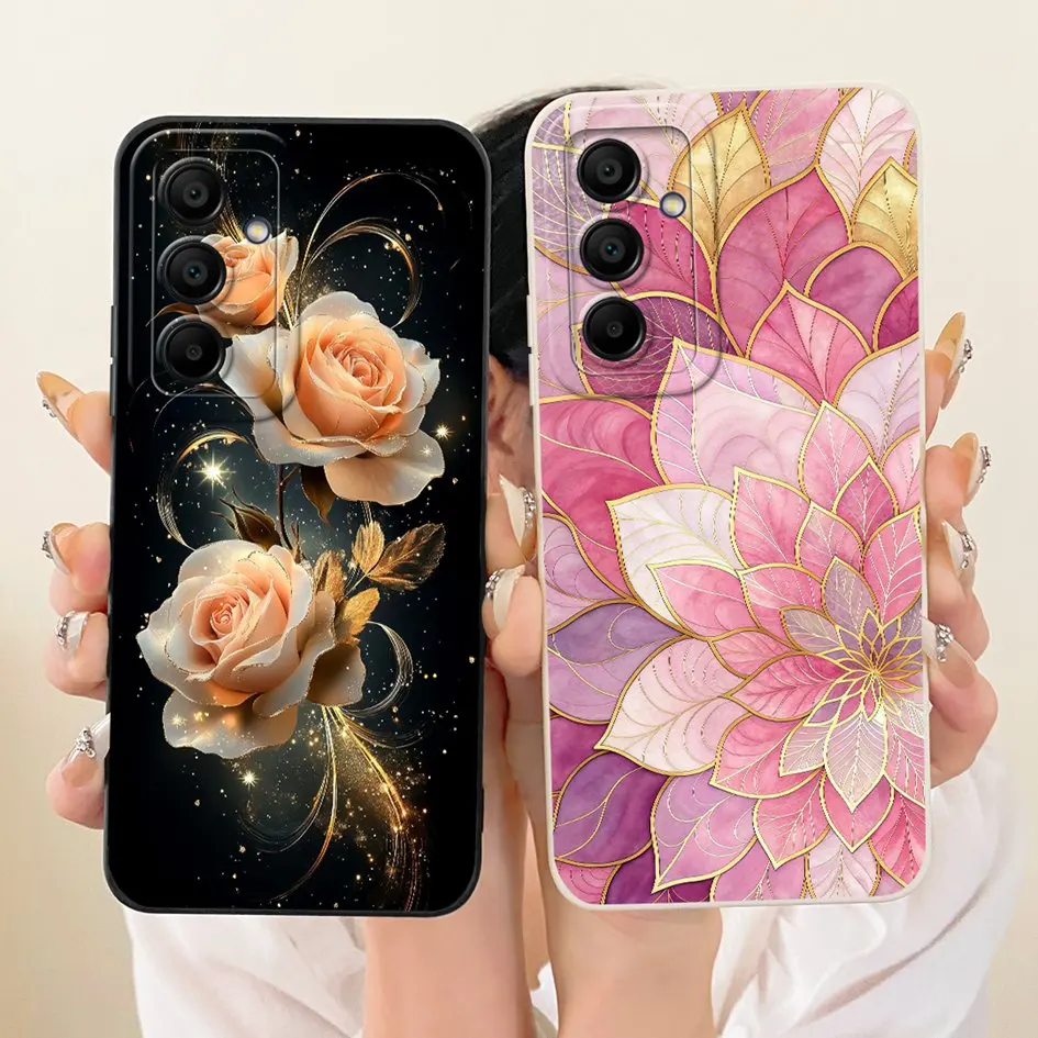 Funda a prueba de golpes para Samsung Galaxy A16 A26 A36 A56 5G, funda de lujo Daisy Sunset, parachoques de silicona suave para Samsung A16 A165F - imagen 5