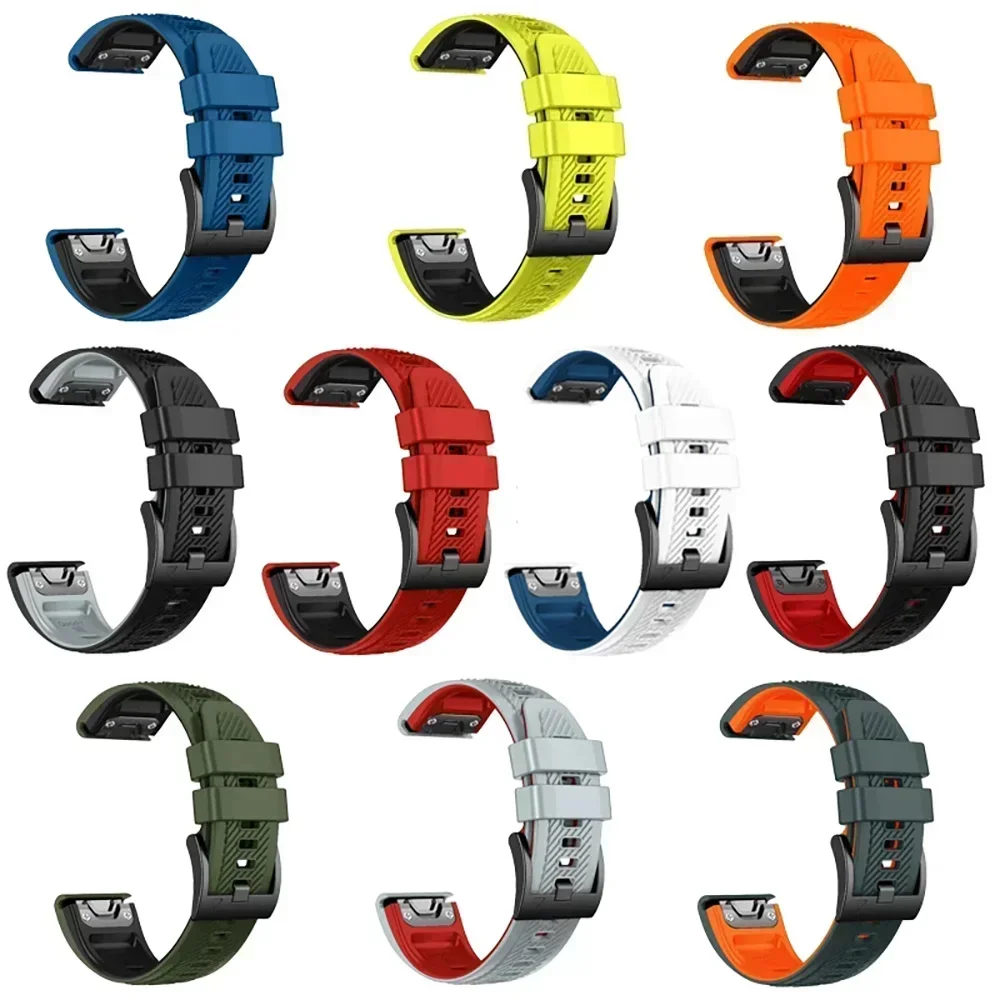 QuickFit-Correa de silicona para reloj deportivo, pulsera de 22mm y 26mm para Garmin Fenix 8 E Fenix8 de 47mm y 51mm / Enduro 3, Fenix 7X, 6, 5 Plus - imagen 2