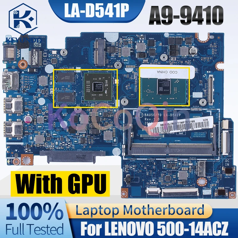 LA-D541P para placa base de portátil LENOVO 500-14ACZ AM9410 216- 0867071 Placa base para computadora portátil 5B20J76055 5B20L85913 completamente probada - imagen 3