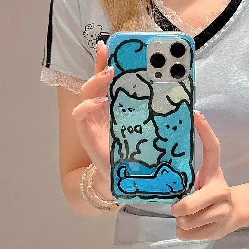 Para iPhone 17 16E 16 15 14 13 12 11 Pro Max funda Simple de moda con diseño de perro gato para iPhone XS Max XR X 7 8 Plus - imagen 2