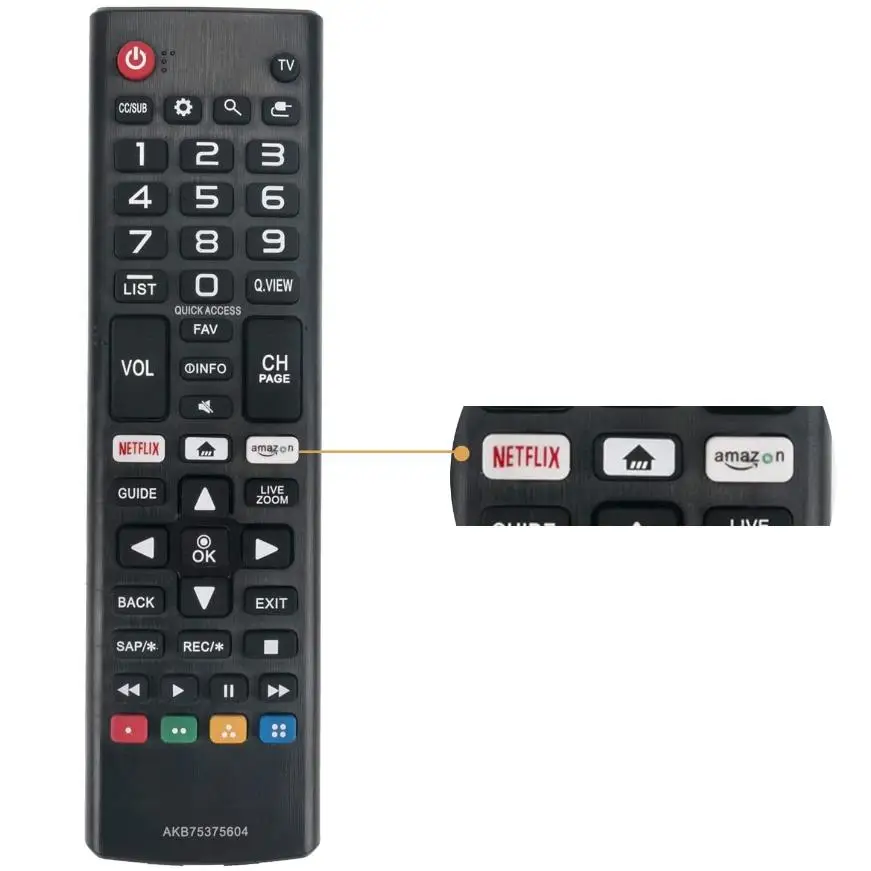 AKB 75375604   Control remoto ABS apto para SMART HD TV 43UK6300PUE 32LK610BPUA 49UK6300PUE 55UK6300PUE Control remoto de repuesto Universal - imagen 3