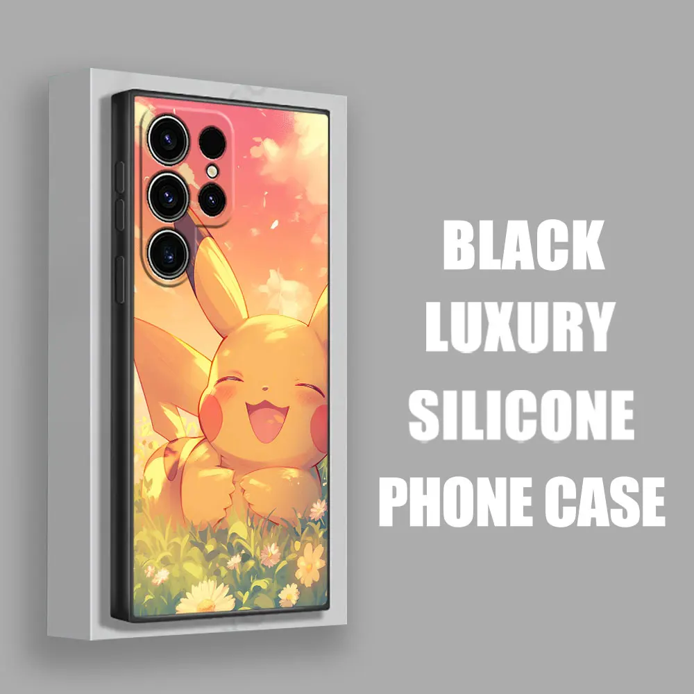Pikachu Eevee lindo cielo a juego S25 funda para Samsung Galaxy S24 S23 S20 S21 FE S22 S25 Ultra 5G S10 Plus Note 10 20 funda de teléfono - imagen 4