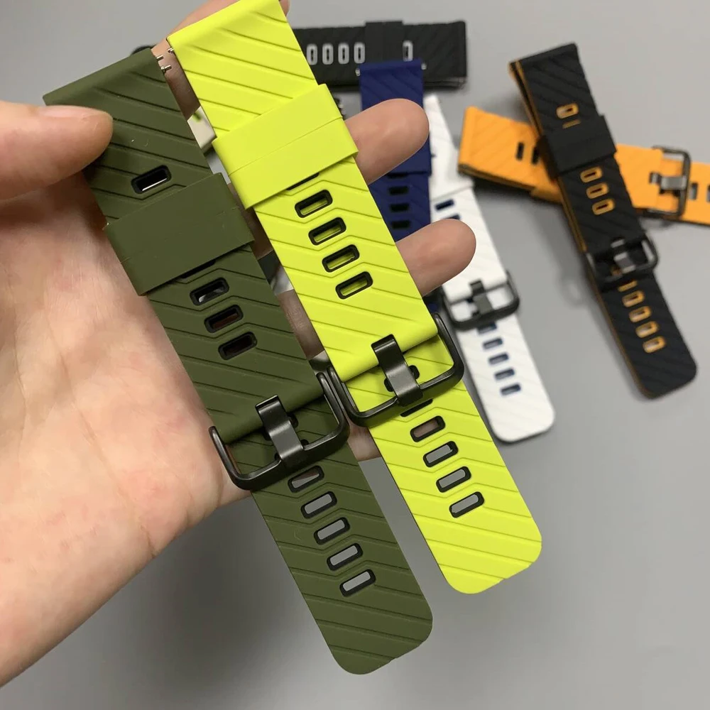 Correa de silicona para SUUNTO 9 PEAK PRO/DLC VERTICAL OCEAN RUN RACE S/2 Correa deportiva de 22mm para Polar Vantage M M2 M3 Correa suave - imagen 4