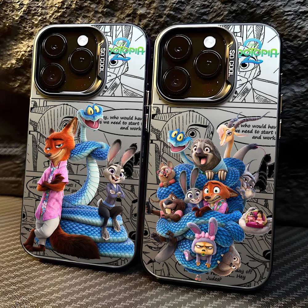 Nueva película Zootopia funda de teléfono para iPhone 17 16e 16 15 14 13 12 11 mini Pro Max X XR XSMAX 8 7 Air Plus cubierta mate anticaída