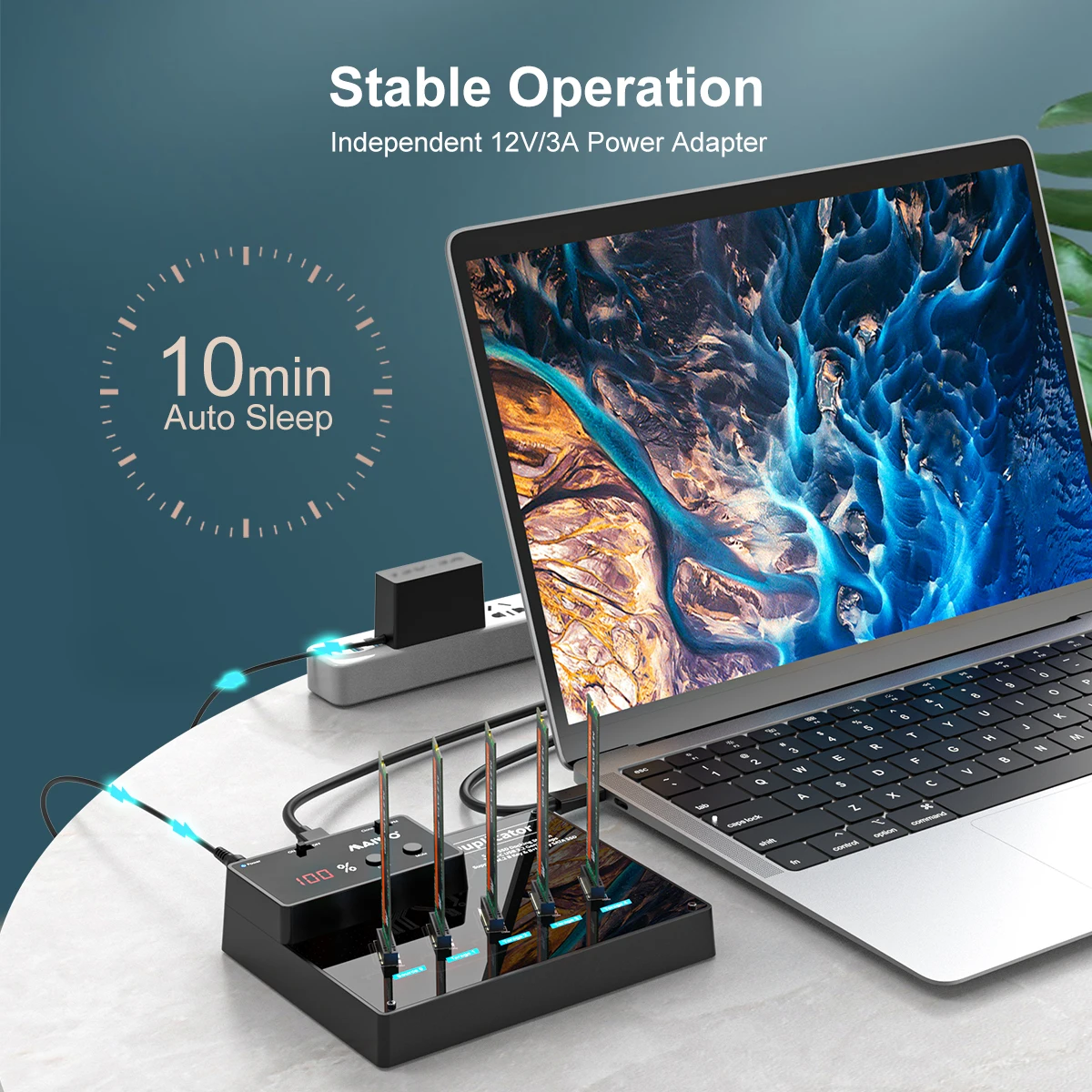 MAIWO 5 Bay M.2 SATA SSD caja compatible con clon sin conexión USB 3,1 a M2 Sata SSD estación de acoplamiento para disco SSD M.2 sata ngff - imagen 5