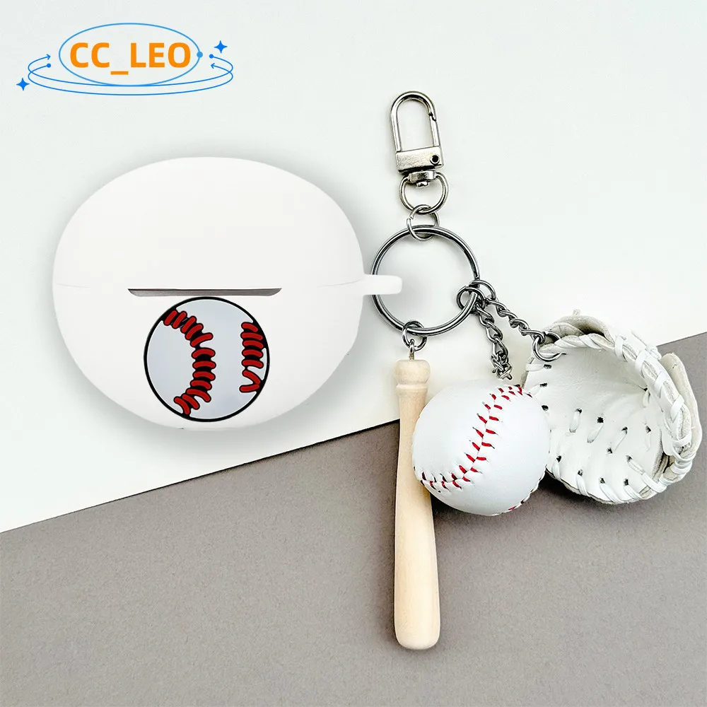 Para Honor Choice, funda con Clip para auriculares, lindo cerdito, béisbol, fútbol, llavero colgante, Honor Choice, funda protectora con Clip para auriculares - imagen 3