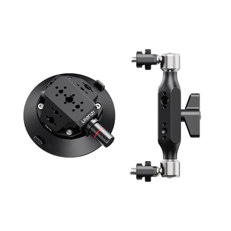 Ulanzi TB15 soporte para coche cámara con ventosa para Gopro Insta 360 DJI Cámara de Acción teléfono DSLR con accesorios para cámara 1/4 3/8