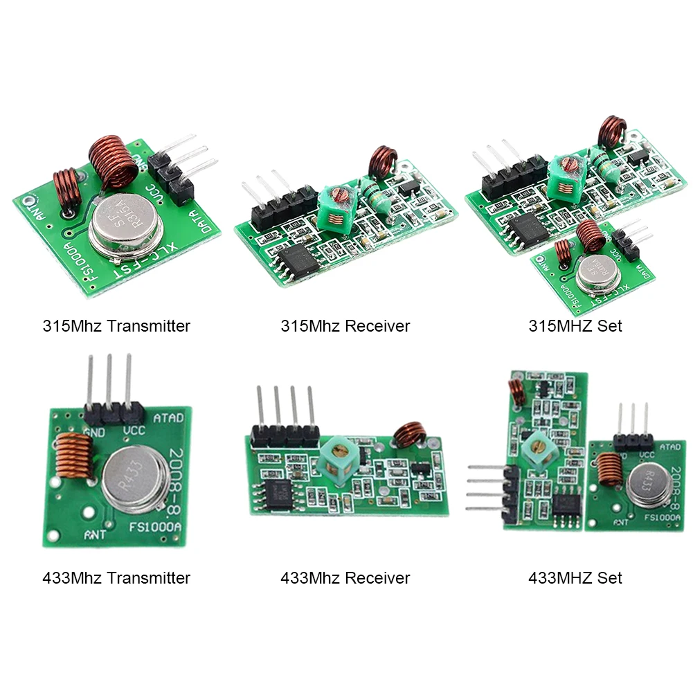 Módulo de Control remoto inalámbrico para Arduino, transmisor y receptor RF de 315/433 Mhz, 3,5-12V/DC5V, 10MW - imagen 3