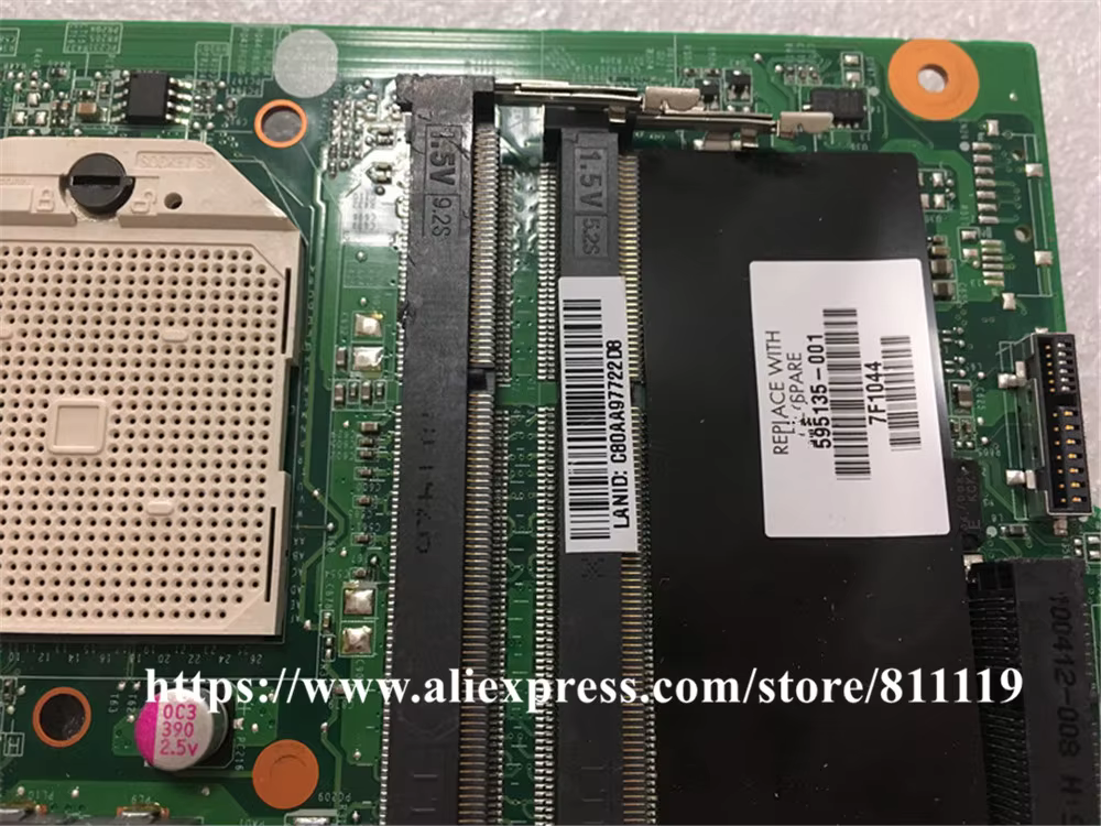 Placa base para ordenador portátil hp Pavilion DV6-3000, 595135-001, DV6 NOTEBOOK DA0LX8MB6D1 REV:D 100% probado - imagen 2