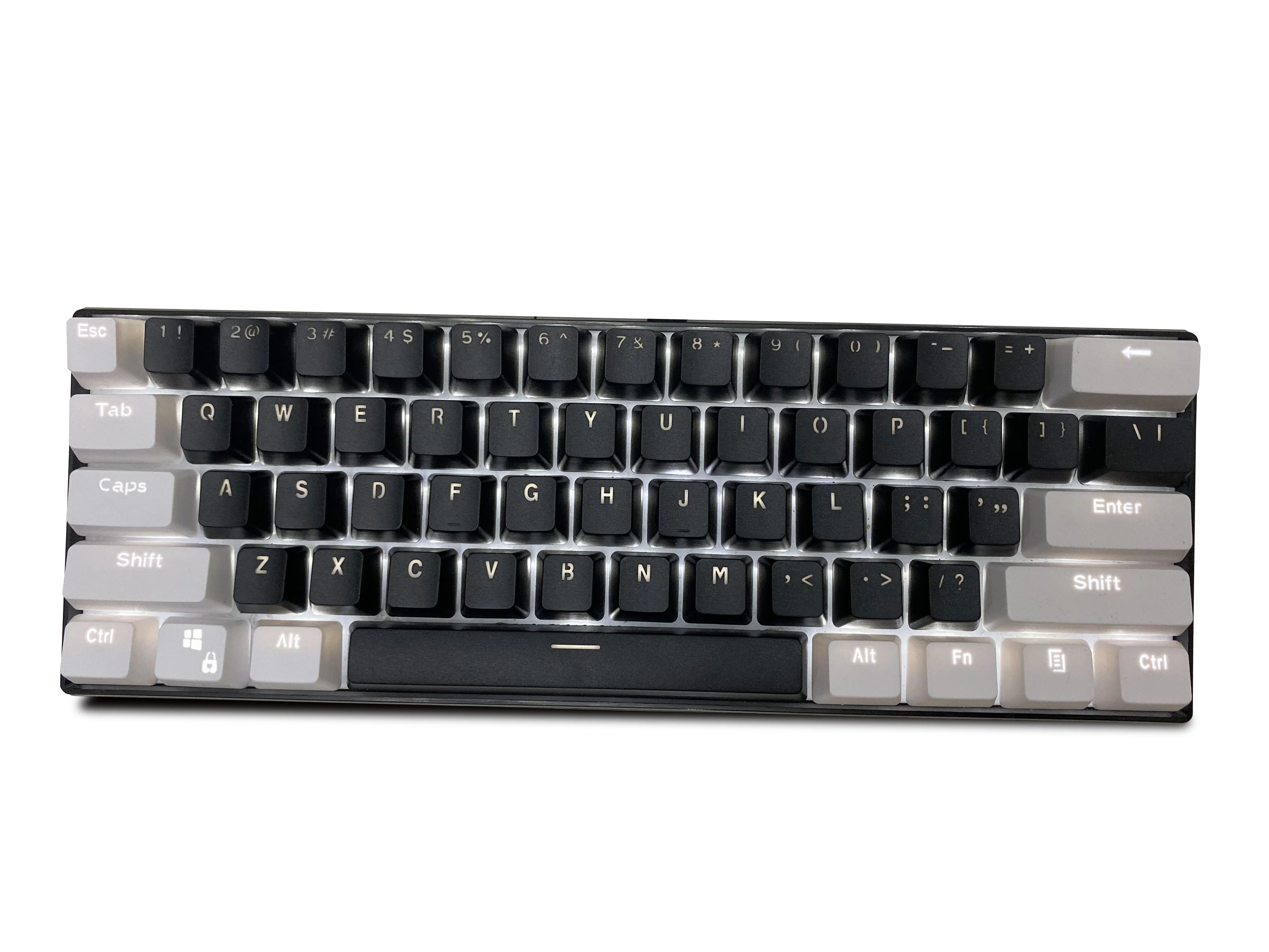 (Solo teclas vendidas) Blanco Negro RK 61 Teclas Material PBT Altura OEM, Teclas de teclado mecánico retroiluminadas de dos colores - imagen 2