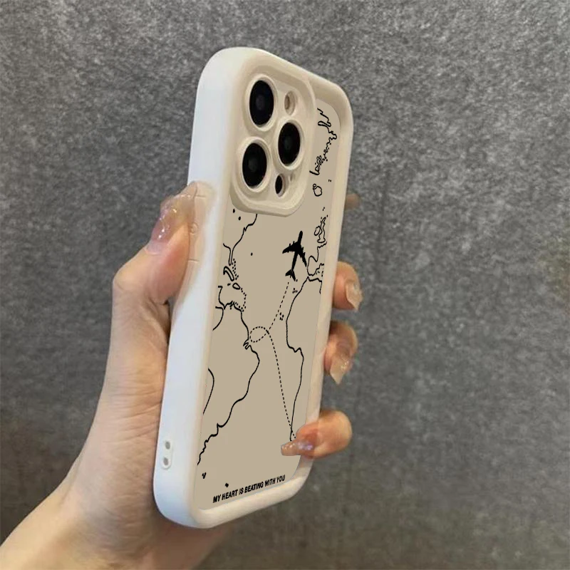 Funda de teléfono de silicona inspirada en viajes para iPhone 16 15 Pro Max 14 13 12 11 Pro 7 8 16 Plus XS X XR SE2 - imagen 4