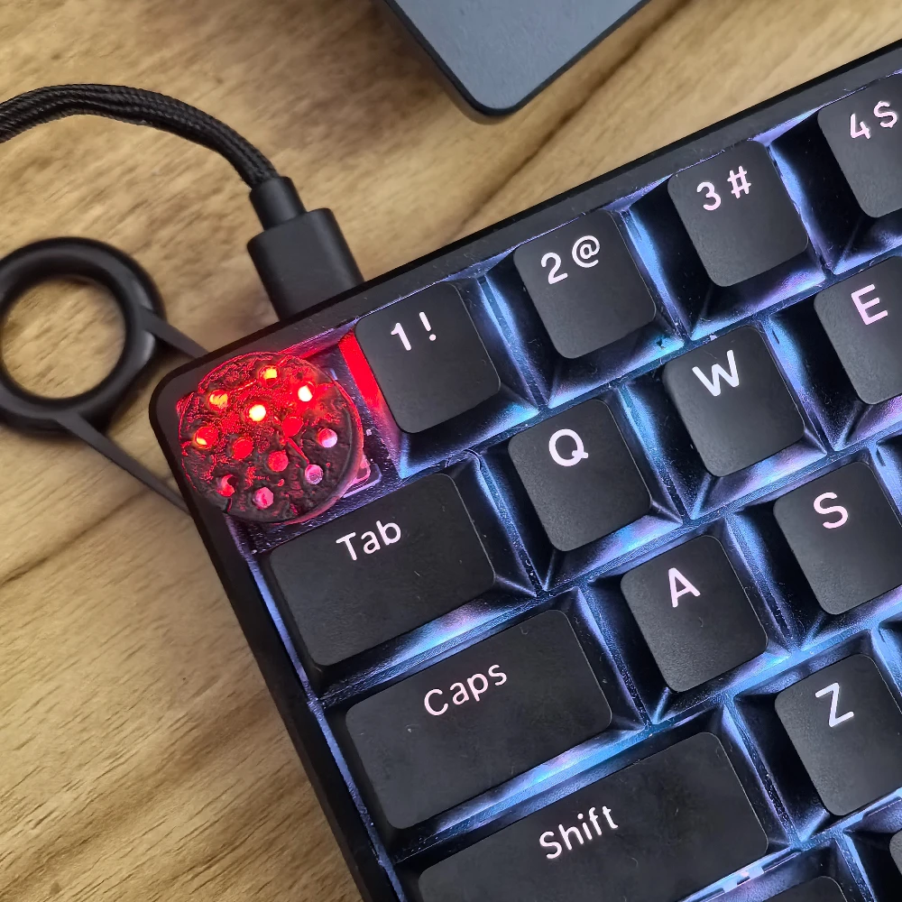 Teclas translúcidas de carbón de panal, teclas de teclado mecánico tridimensionales súper divertidas, regalo personalizado creativo, 1 ud. - imagen 3