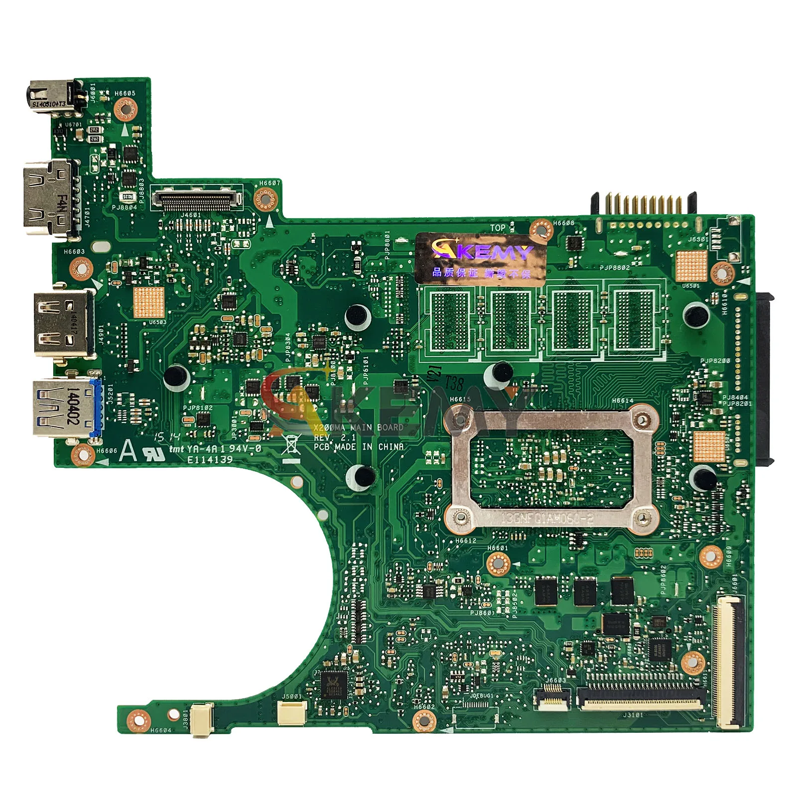 Placa base para ordenador portátil X200MA para ASUS VivoBook D200MA X200MA K200MA F200MA X200M placa base para portátil con CPU Celeron 100% pruebas OK - imagen 2