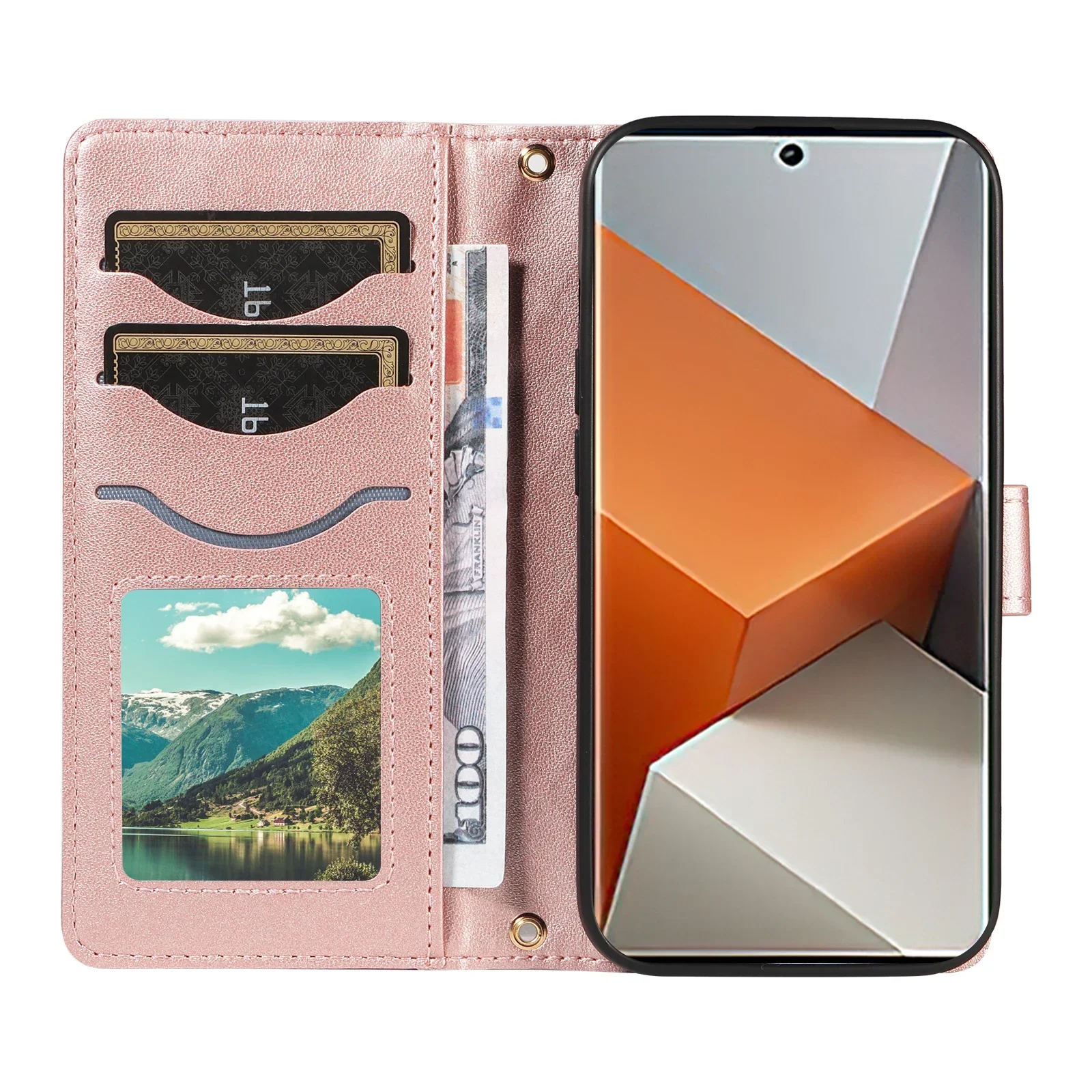 Funda de cuero para Redmi Note 13 Pro Plus 13C 12 11 12T POCO X6 5G 13T, funda de viento fragante - imagen 5