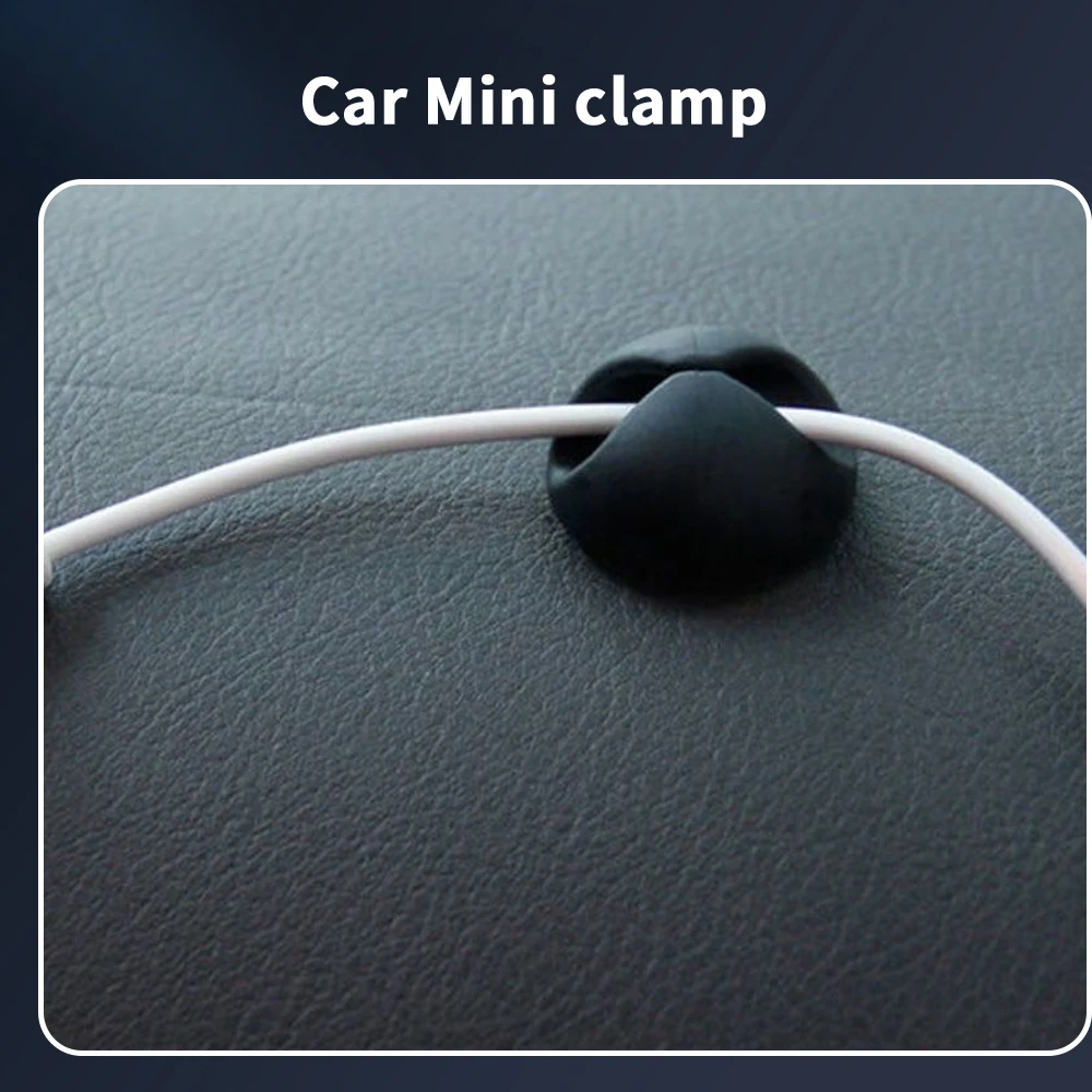 TISHRIC-organizador de cables USB de silicona, enrollador de cables de silicona suave, organizador de cables de escritorio colorido, Clip Protector de Cable - imagen 2