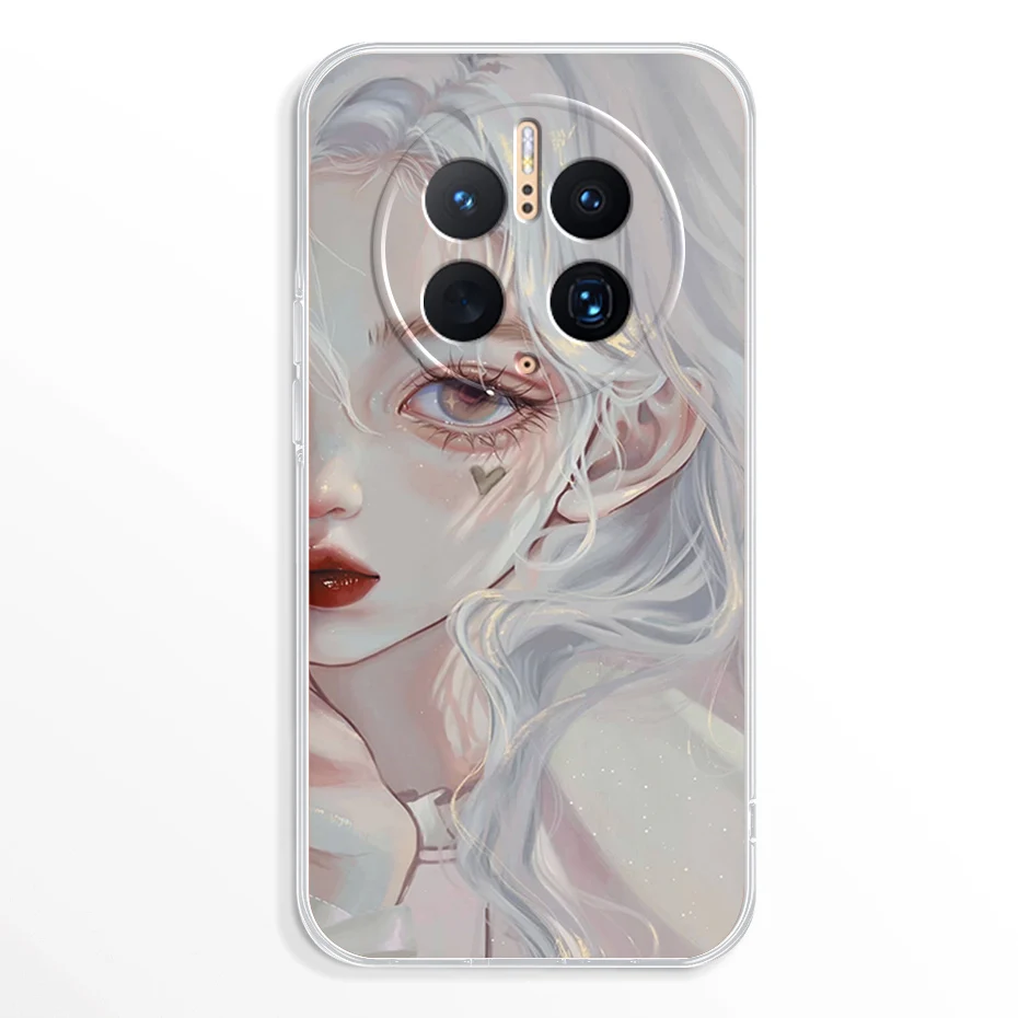 Funda transparente de silicona TPU para Huawei Mate 50 Pro, Fundas de teléfono suaves - imagen 2