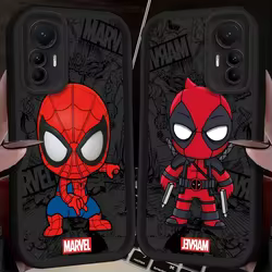 Funda Marvel Spider Man Deadpool para Xiaomi 14T 13T 12T 11T 13 12 11 Lite NE POCO X6 X5 F6 F5 F3 X4 GT X3 NFC M5S C65 M6 Pro 4G