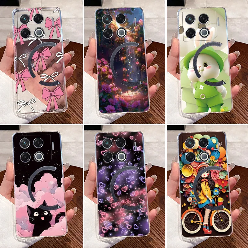 Funda para Infinix GT 20 Pro carcasa de silicona transparente de lujo lindo conejo de amor divertido Cool funda suave Infinix X6871 GT20 Pro funda de teléfono