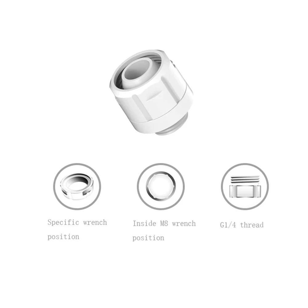 FREEZEMOD Kit de montaje 3/8 manguera suave accesorios de latón 10*16mm tubo OD16mm tubo de PVC torsión G1/4 rosca PC MOD refrigeración por agua GRGKN-H3 - imagen 2