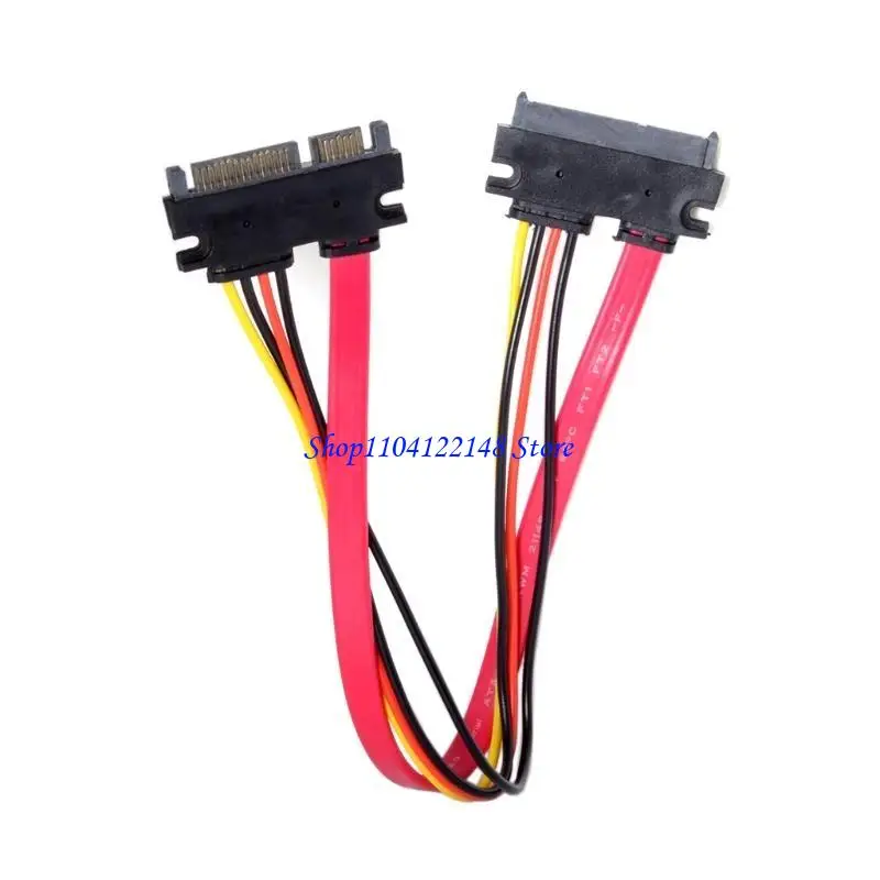 P9FA 7+15 pin Cable extensión alimentación Cable extensor masculino a femenino para HDD SSD - imagen 4