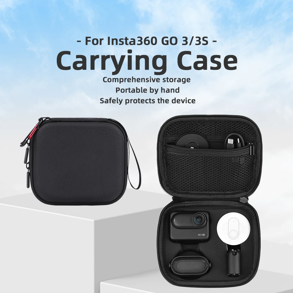Small Carrying Case for Insta360 GO 3S Travel Portable Storage Bag Protective Case for Insta360 Go3 Accessories - imagen 2