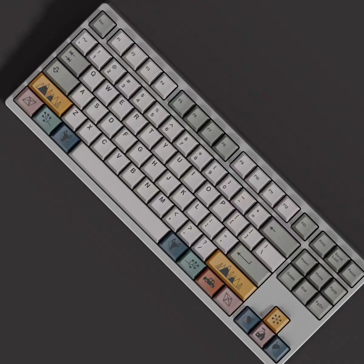 Juego de teclas Scandi, 145 teclas, teclas de teclado mecánico personalizadas, sublimación de tinte de perfil de cereza PBT para interruptores Mx - imagen 4