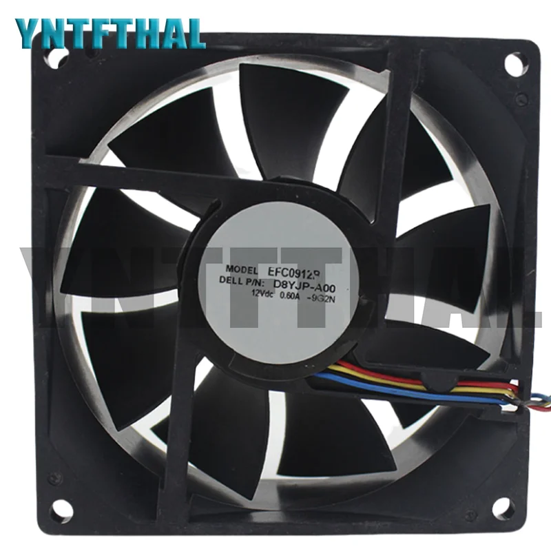 EFC0912BF DC12V 0.60A Ventilador de enfriamiento de cuatro líneas