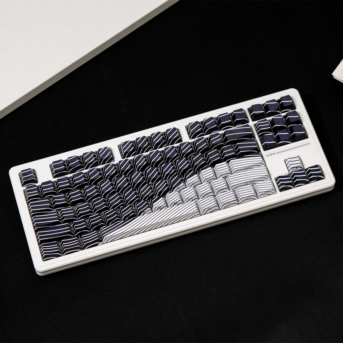 130 teclas blanco negro onda 5 lados tinte Sub PBT Keycap retroiluminado RGB retroiluminado teclas perfil de cereza para interruptores MX teclado para juegos - imagen 5