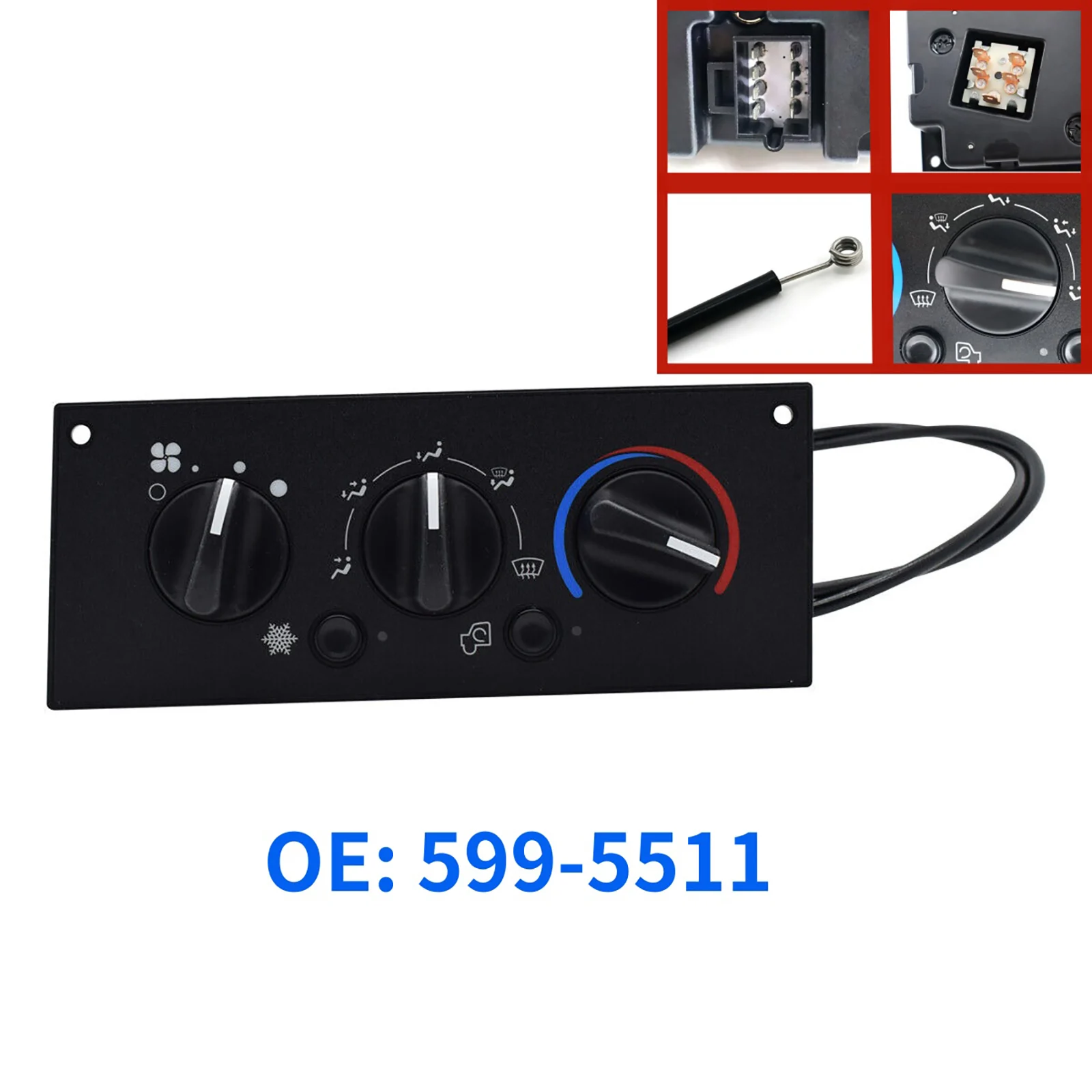 Piezas de repuesto de Panel de interruptor de Control A/C de alta resistencia para vehículo, accesorios para coche Kenworth W900 T800 T600A 599-5511, 1 ud. 2110071