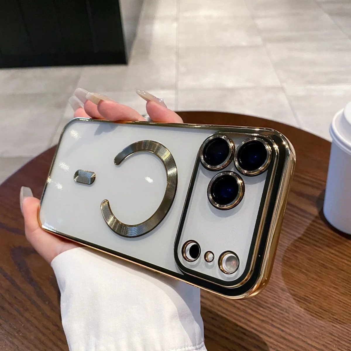 Para iPhone 17 Pro Max 17 Air 17Pro funda magnética para Mag-safe chapado TPU suave transparente Protector de cámara completa Fundas - imagen 3