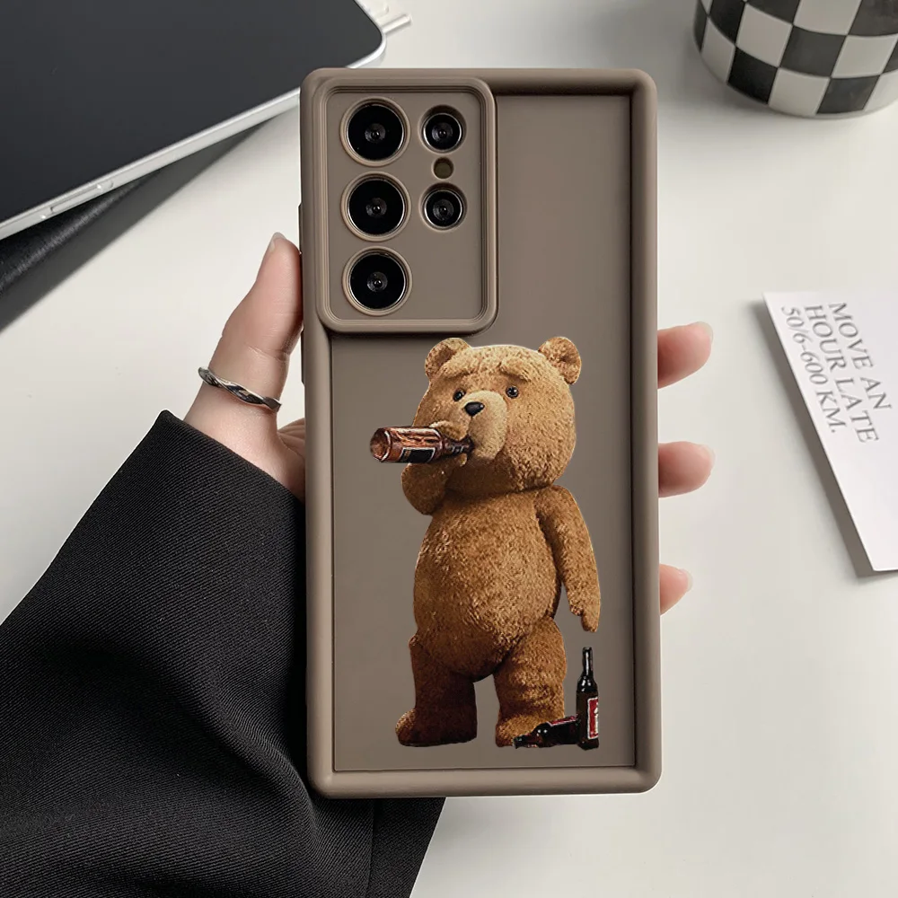 Funda de teléfono de oso bonito de silicona para Samsung A56 5G A55 A36 A16 A26 A54 A53 A52 A34 A35 A25 A15 A06 A05 A05s Funda a prueba de golpes - imagen 2