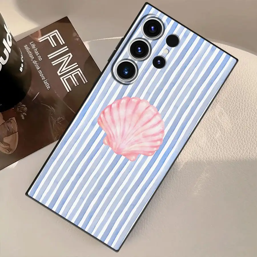 Funda para Samsung Galaxy S25 Edge S24 Plus S20 S21 FE S23 Ultra negra suave cubierta de teléfono animales marinos - imagen 2