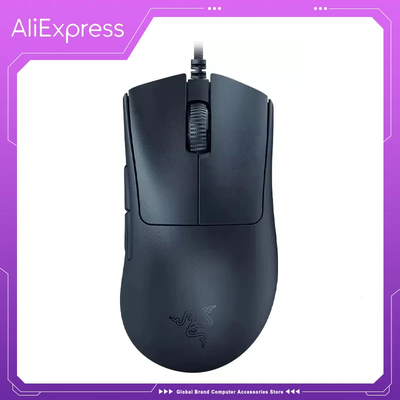 100% original Razer DeathAdder V3 con cable Gaming Esports Mouse 59g ultraligero forma ergonómica Focus Pro 30K Sensor óptico