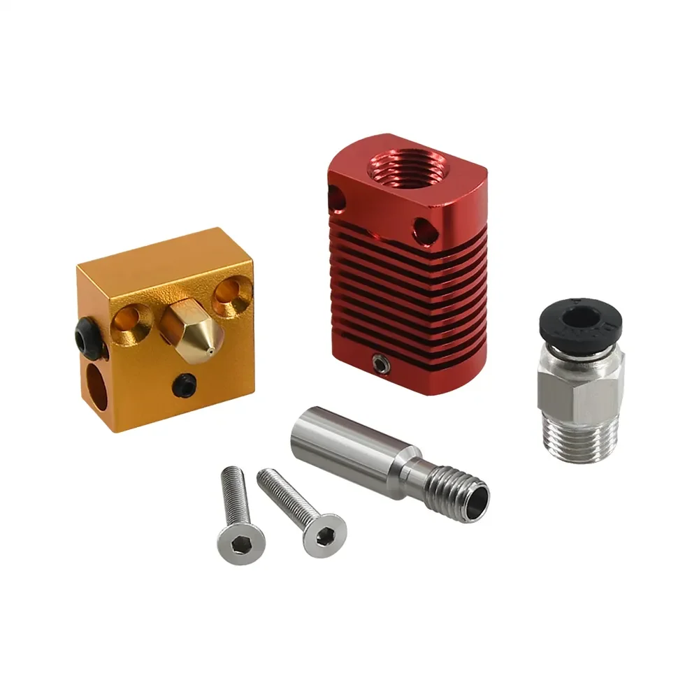 Kit Hotend extrusor ensamblado MK8 para cabezal de impresión Ender 3 CR-10 MK8, boquilla de latón, bloque calefactor de aluminio, piezas de impresora 3D - imagen 4