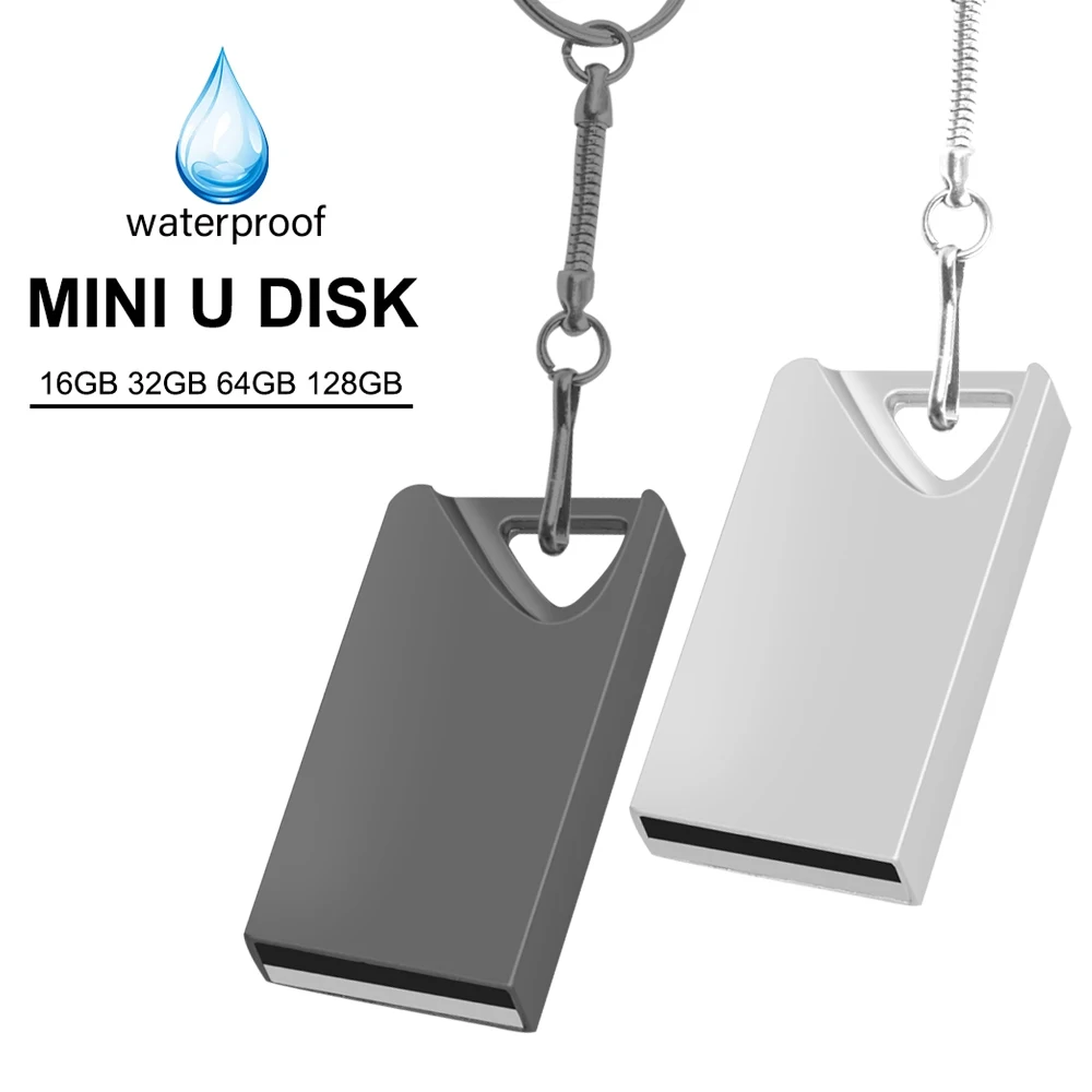 Mini unidad Flash USB de Metal, Pendrive pequeño de 32GB, 4GB, 8GB, 16GB, 32GB, 64GB, memoria usb 2,0 - imagen 2