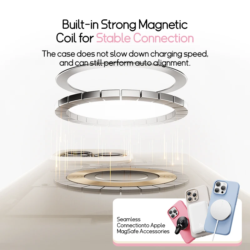 Funda magnética de silicona líquida Baseus para iPhone 16 15 Pro Max Plus para carga inalámbrica MagSafe cubierta suave y agradable para la piel - imagen 4