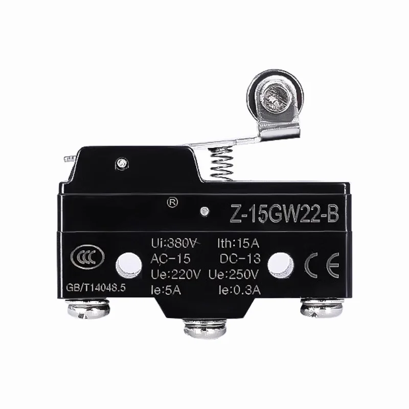 Bisagra de rodillo corto, interruptor de límite de micropalanca NC, normalmente abierto/cerrado, Z-15GW22-B - imagen 3