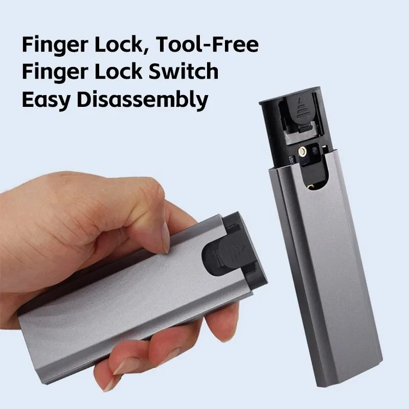 Caja de SSD M2 NVMe, caja de HDD tipo C, caja libre de herramientas SATA m-key b-key, 10gbps, USB3.1 - imagen 3