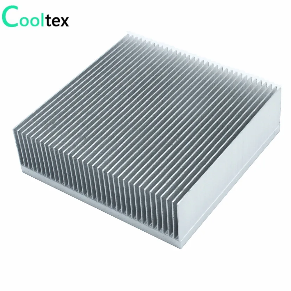 Disipador de calor de aluminio, radiador de disipador de calor con aleta de deslizamiento de 100x100x30mm para enfriador de circuito integrado LED electrónico - imagen 4