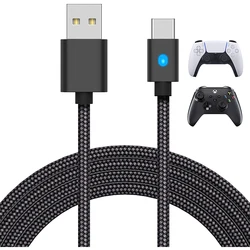 Cable USB-C PS5/NS/Switch Pro Carga y Datos con LED