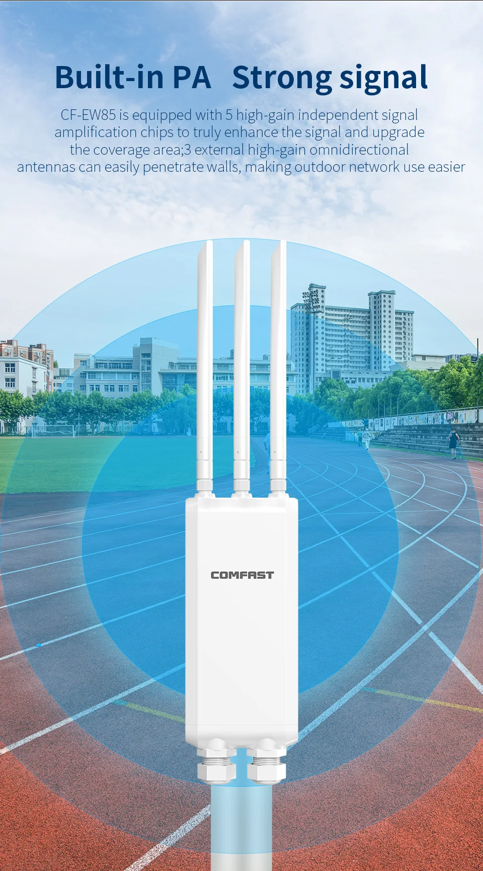 Comfast Punto de Acceso WiFi Exterior Gigabit 1300 Mbps - imagen 5