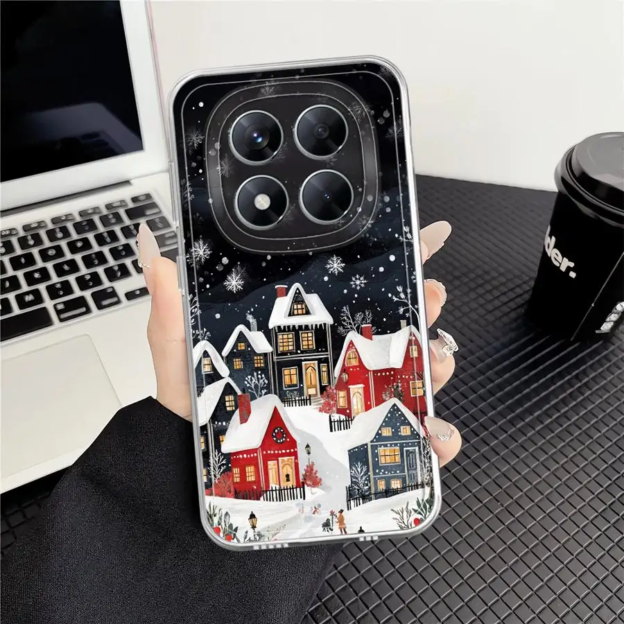 Funda Protectora para Teléfono Xiaomi Redmi Note 14 Pro Plus 10S 11S A4 13C 9 10 12S 14C Note 13 11 12, Diseño Invernal, Nieve, Navidad, Papá Noel - imagen 2