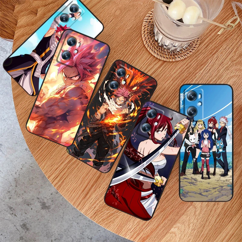 Fairy Tail Anime Movie Cool para OPPO Find X5 X3 X6 A54S A5 A94 A16 A53S A57 A74 A72 A98 A78 A96 A9 5G, funda negra para teléfono