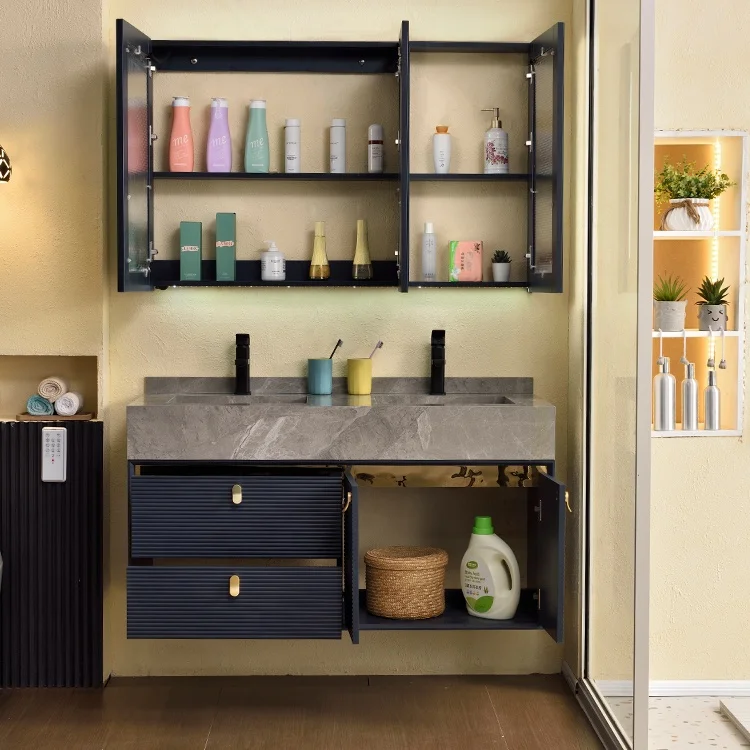 Con fabricación de etiquetas privadas, gabinete con espejo, espejo de baño, nuevos diseños, tocadores de baño - imagen 5