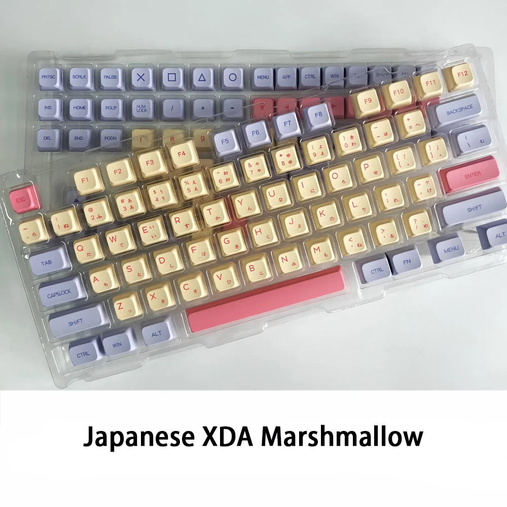Teclas rusas japonesas coreanas de malvavisco, 132 teclas, perfil XDA, teclas PBT para teclado mecánico Cherry MX Switch personalizado - imagen 5